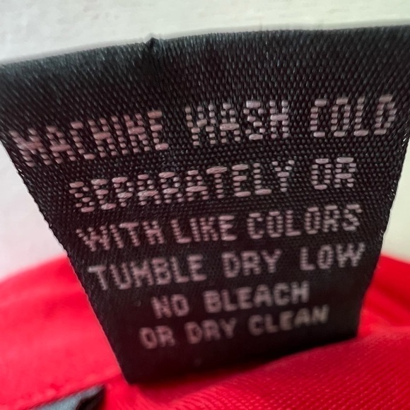 Grace Elements Women’s Crop Jacket Size 16 Red Short Sleeve Pleated Button Front - Picture 9 of 9